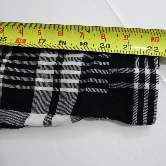 Jachs Girlfriend Black White Plaid Flannel Button Up Shirt Women Size S Pockets - Picture 10 of 12